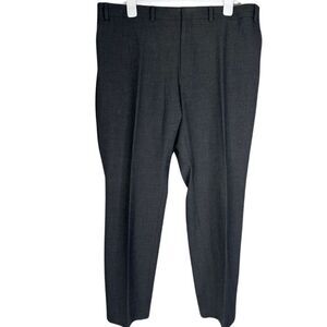 Lauren Ralph Lauren Dark Gray Slim Fit Trouser Flat Front Dress Pant Size 40W30L